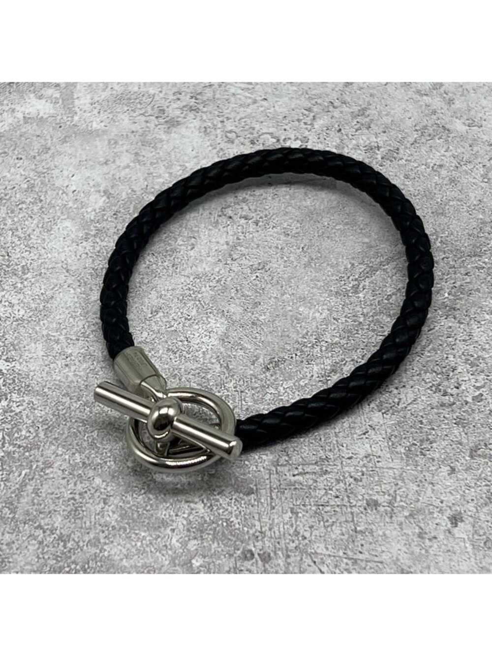Hermes Glenan Bracelet Leather Metal 21.5
